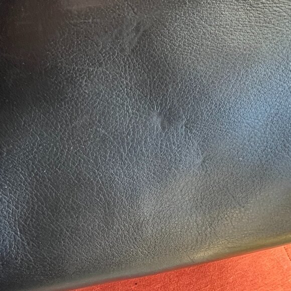 COACH Vintage USA 80s Large Navy Black Ink Zip Shoulder Brief Bag Carryall Tote - Picture 8 of 8